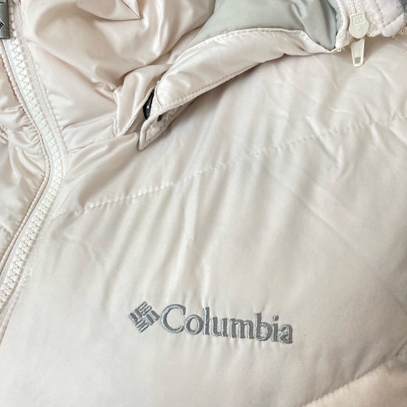 Columbia coat parka jacket light puffer coat removable hood faux fur embellished - Picture 6 of 14
